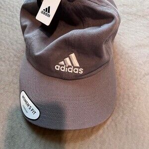 NEW Women's Gray Adidas Adjustable Cap Sportswear